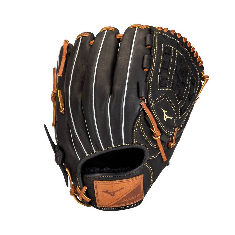 Guanti Mizuno Baseball Select 9 Pitcher 12" Uomo - Nere/Marroni - 36901-VFET